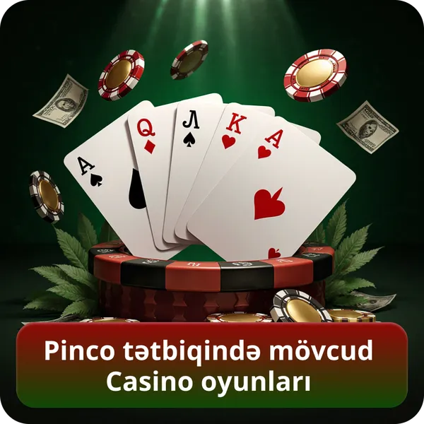 Pinco tətbiqində mövcud Casino oyunları